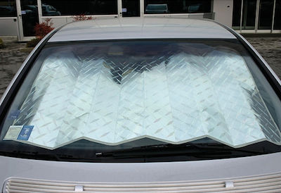 Lampa Ηλιοπροστασία Παρμπρίζ Αυτοκινήτου Εσωτερική Φιμέ Ασημί 110x60εκ.
