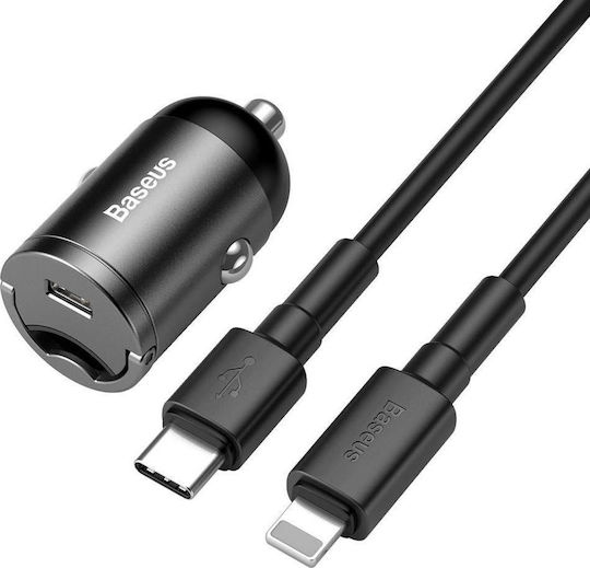 Baseus Tiny Star Mini PPS 30W 5A Fast Charging Car Charger with One Port: 1xType-C Grey