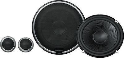 Kenwood Σετ Ηχεία Αυτοκινήτου Διαιρούμενα 6" με 80W RMS (2 Δρόμων)