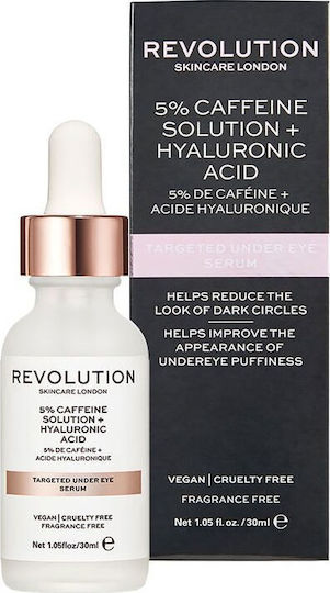 Revolution Beauty Skincare Targeted Under Moisturizing & Anti-aging Serum Eyes with Hyaluronic Acid for Dark Circles 30ml