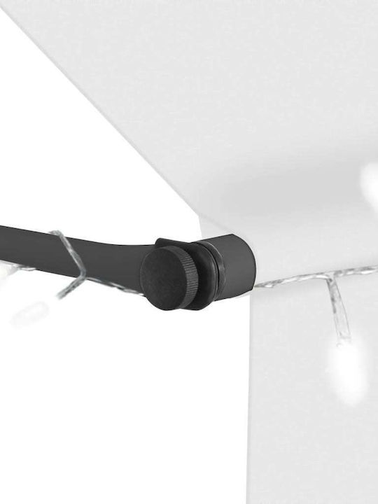 vidaXL Cort Terasă cu LED Cremă x1.2m