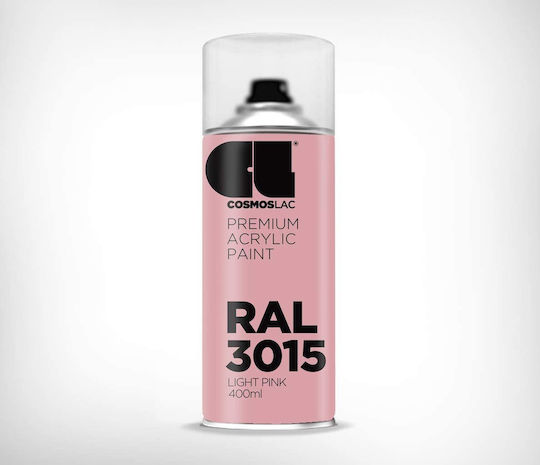 Cosmos Lac Spray Paint Premium Acrylic with Metallic Effect Light Pink RAL 3015 400ml