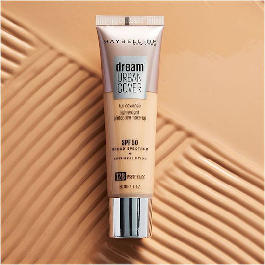 Maybelline Dream Urban Cover Liquid Make Up SPF50 128 Warm Nude 30ml