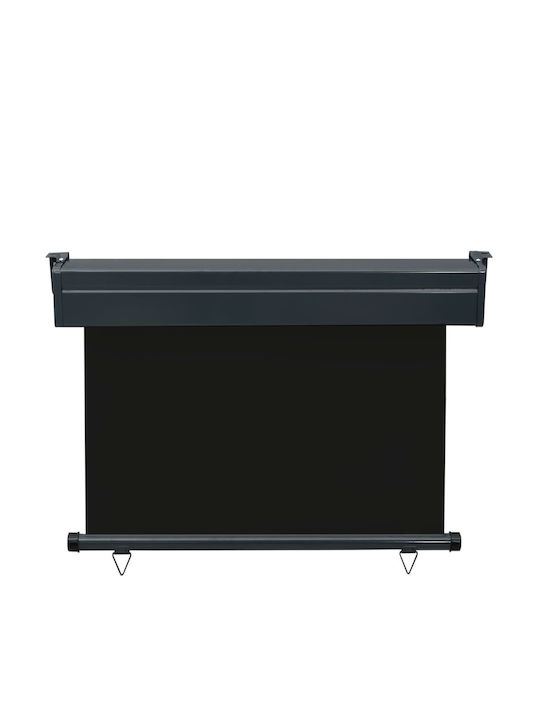 vidaXL Terrace Sideway Sunshade Roller Black 1x2.5cm