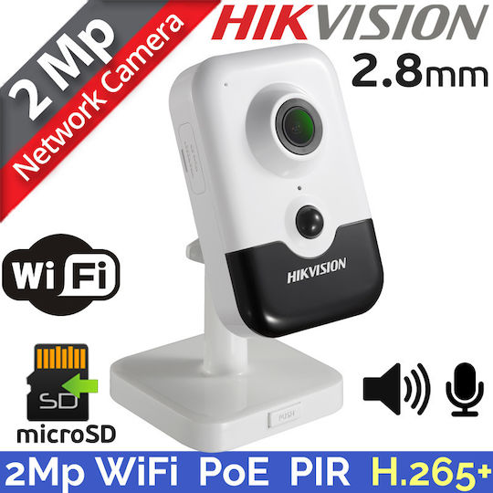 Hikvision DS-2CD2421G0-IW(W) IP Κάμερα Παρακολούθησης Wi-Fi Full HD 1080p με Αμφίδρομη Επικοινωνία και Φακό 2.8mm
