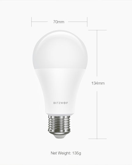 BlitzWolf Smart Lampe LED 10W für Fassung E27 RGBW 900lm