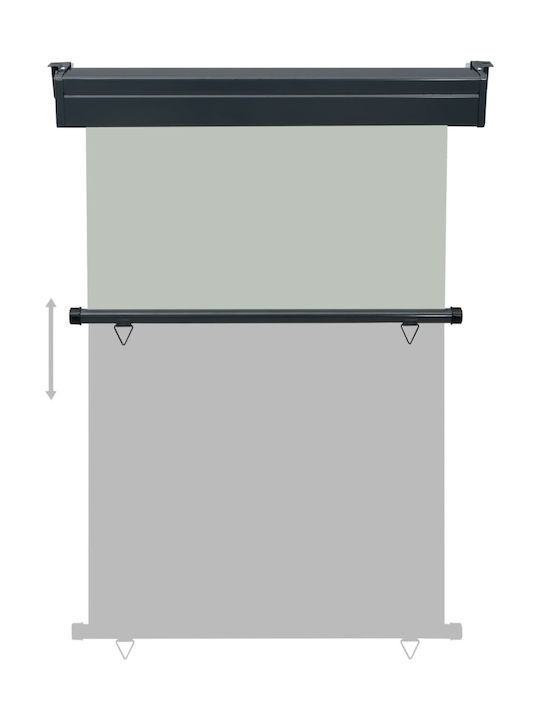 vidaXL Seitenrolloschatten Terrasse Grey 1.2x2.5m
