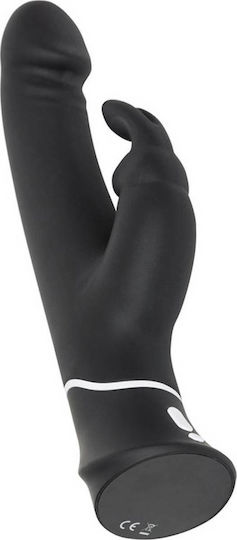 Happy Rabbit Realistic Vibrator Δονητής Rabbit 25.4cm Black