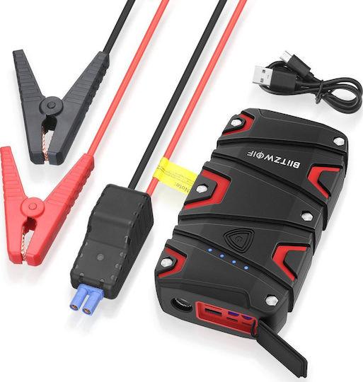 BlitzWolf Bwjs1 Portable Car Battery Starter 12000mAh with Power Bank USB Flashlight 12V 12000mAh