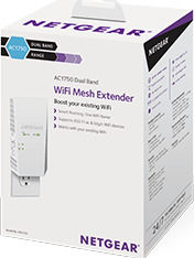 NetGear EX6250 Mesh Extensor Wi-Fi Banda Duală (2.4 și 5GHz) 1750Mbps