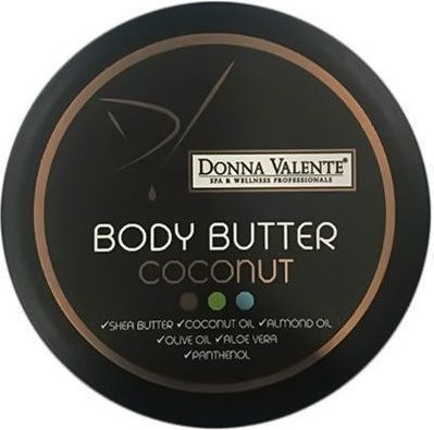 Donna Valente Shea Butter & Coconut Oil Hidratant Untură pentru Corp cu Aromă de Nucă de cocos pentru Piele Uscată 200ml