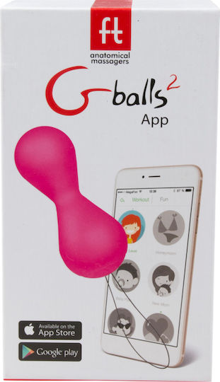 Fun Toys GBalls 2 App Vibrator Egg with Remote Control 8.2cm Rose