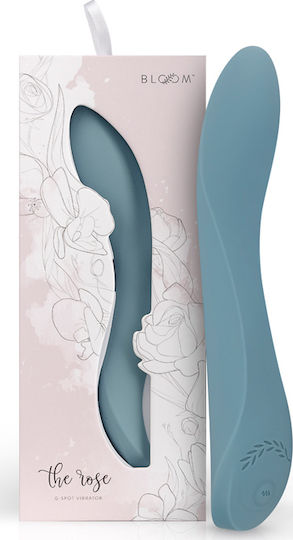 BMS Factory Bloom The Rose Vibrator G-Spot 20cm Aqua