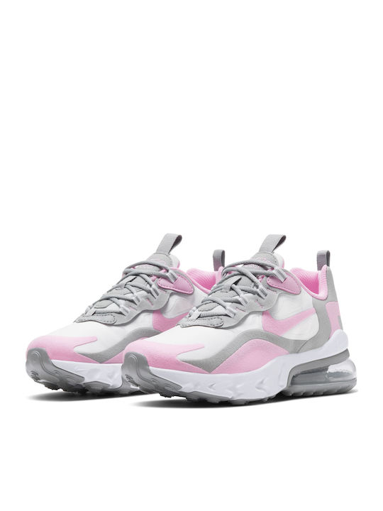 Air Max Air Max 270 React Kids Sports Shoes Running with Laces White