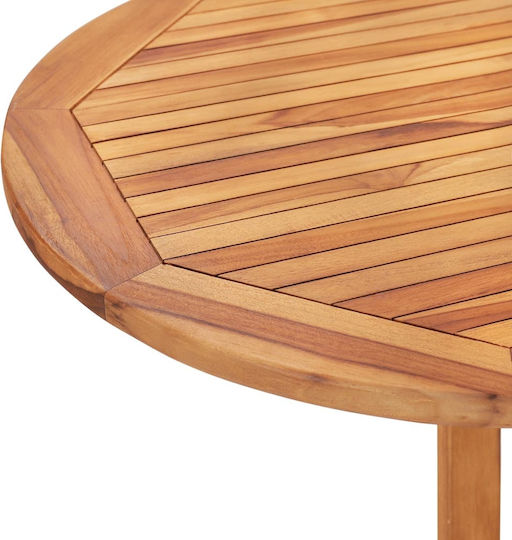 Outdoor Dinner Foldable Wood Table Natural 120x70x75cm