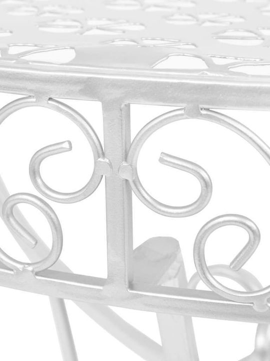 Metal Masa pentru spații exterioare mici Argintiu 72x36x74buc