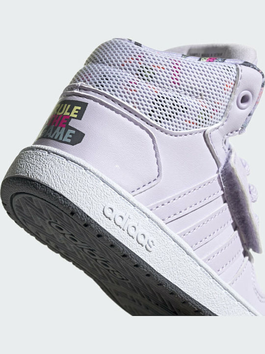 Hoops Hoops mid 2.0 Kids Sports Shoes Basketball with Hoop & Loop Closure Purple Tint / Signal Coral