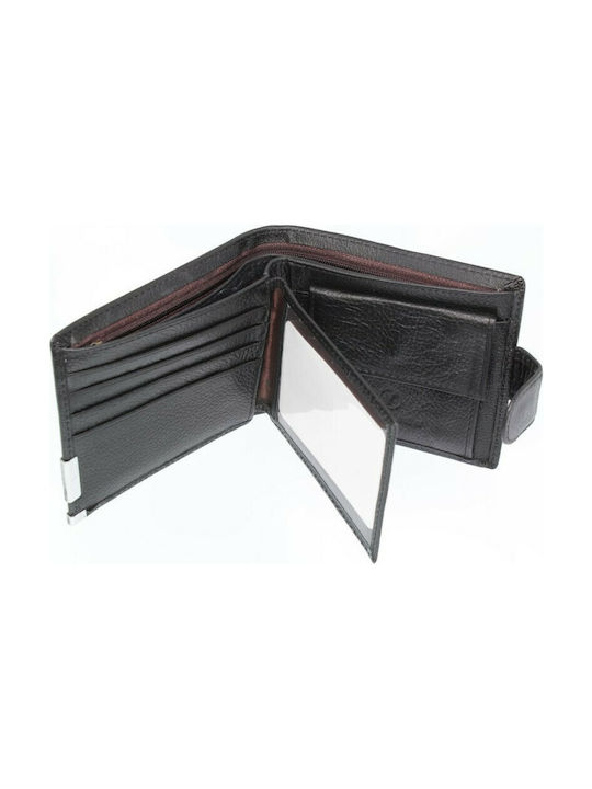 Verde Men's Leather Wallet Black