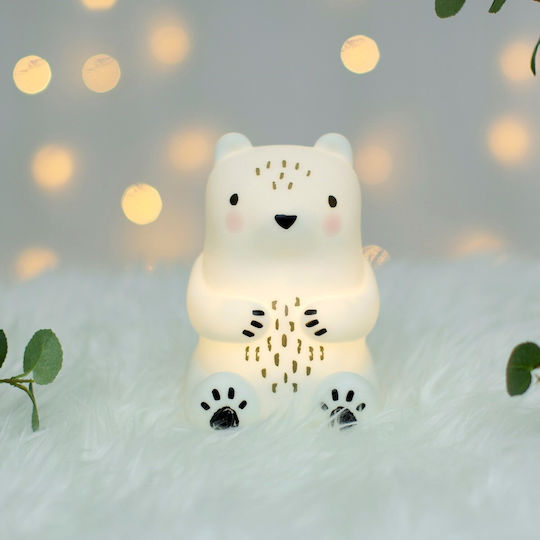 Sass & Belle LED Детско Декоративно Осветление Bear Camp с Промяна на Цветовете Бял