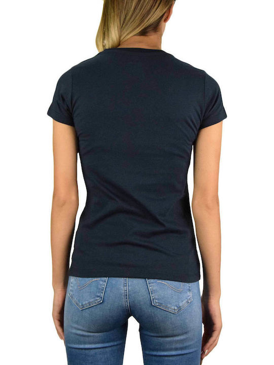 New Balance Essentials Stack Αθλητικό Γυναικείο T-shirt Navy Μπλε με Στάμπα