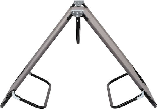 vidaXL Foldable Steel Beach Sunbed Gray 190x58x28cm
