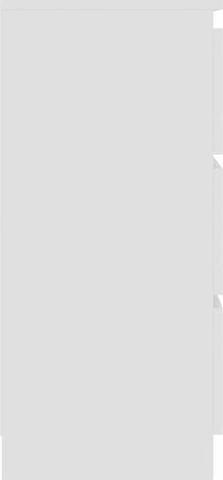 Wooden Bedroom Chest of Drawers With 3 Drawers White 60x33.5x76cm