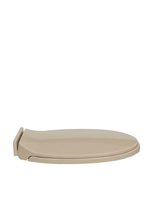 vidaXL Καπάκι Λεκάνης Soft Close Πλαστικό 46x34cm Μπεζ