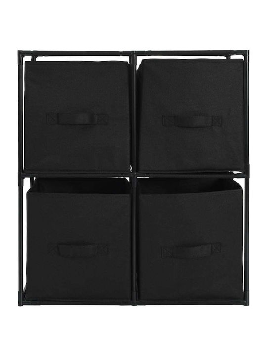 Shelving Unit Floor Black 30x30x71cm