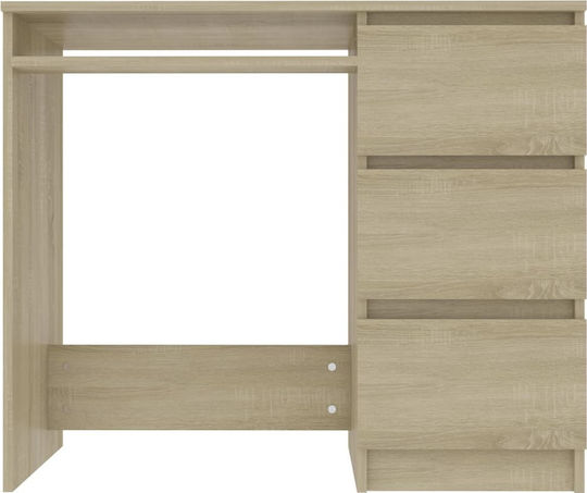 Schreibtisch Holz Beige 90x45x76cm