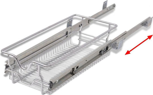 vidaXL Leitfaden Erweitern Sie Silber 46x26.8x13εκ. 2Stück 50478