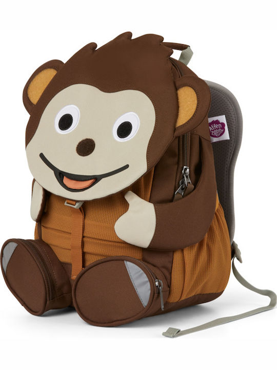 Affenzahn Large Friend Monkey School Bag Backpack Kindergarten in Brown color 8lt