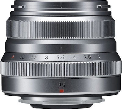 Fujifilm Кроп Камерен Обектив Fujinon XF 35mm F2 R WR Фиксиран за Фуджифилм Икс Монтаж Сребърен