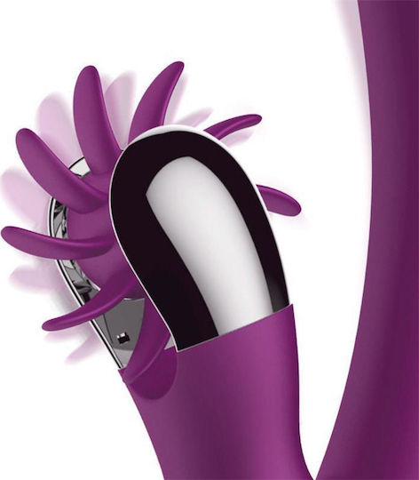 Action No 1 Vibrating Double Function Δονητής Rabbit 24cm Purple