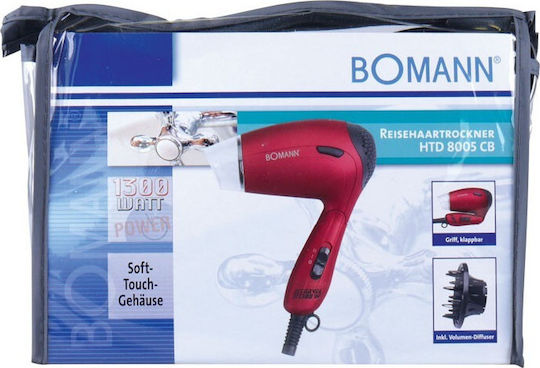 Bomann 8005 Travel Hair Dryer with Diffuser 1300W 138-0221