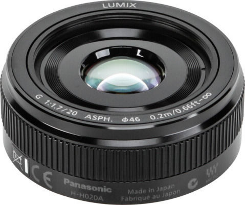 Panasonic Crop Camera Lens Lumix G 20mm f/1.7 II ASPH Standard / Pancake for Micro Four Thirds (MFT) Mount Black