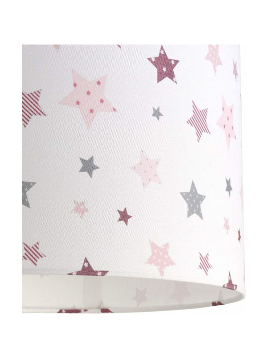 Veis Kids Fabric Single Ceiling Light E27 Little Stars White 60W 35x24cm