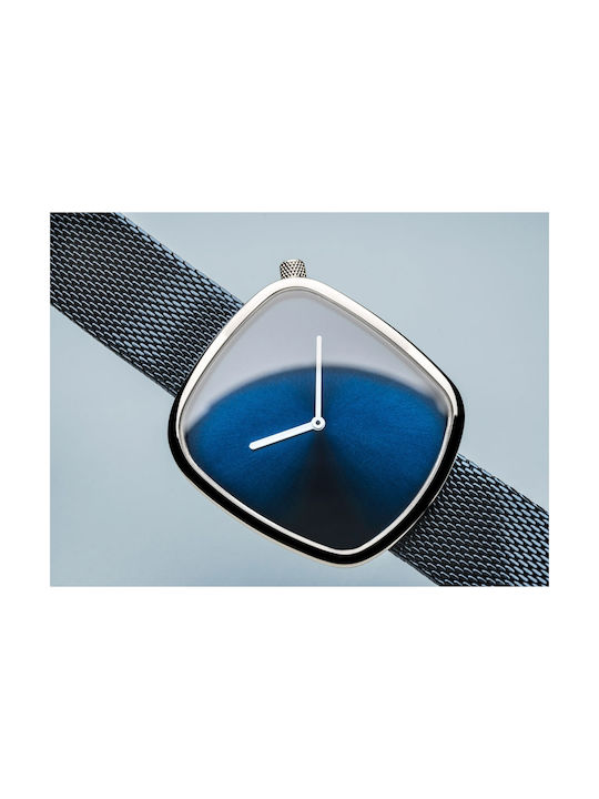 Bering Time Watch with Blue Metal Bracelet 18040-307