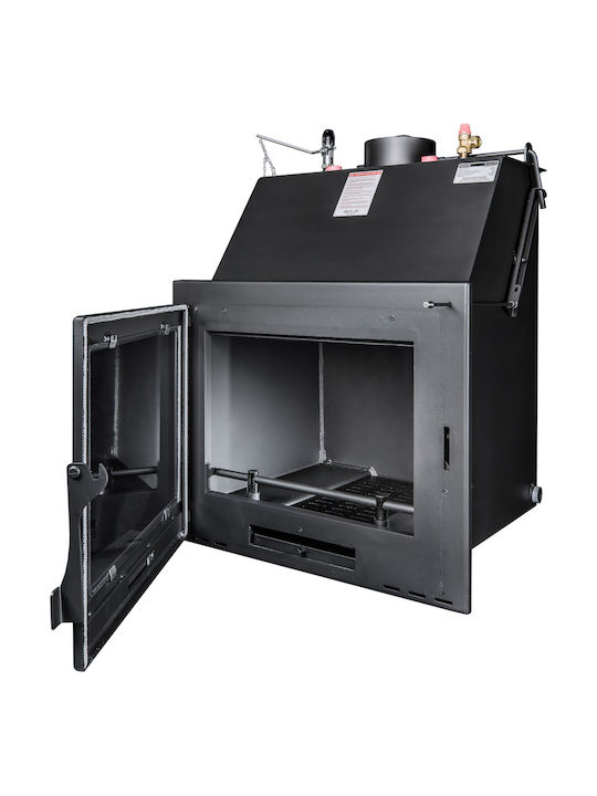 Metlor PC/34 CS Ενεργειακό Τζάκι Ξύλου Καλοριφέρ 32.2kW Ίσιο με Ανοιγόμενη Πόρτα Κλειστού Δοχείου