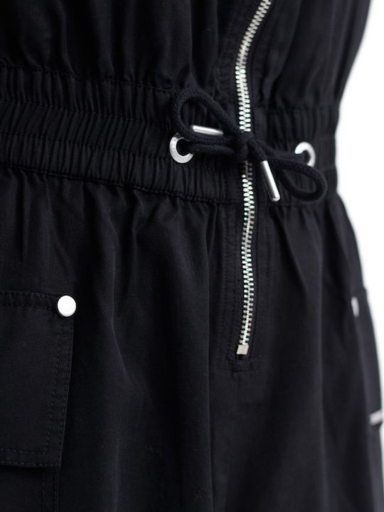 Nevada Halter Damen Ärmellos Einteiler Shorts Schwarz