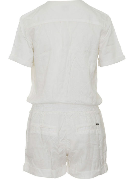 Sailor Women's Short Sleeve One-piece Shorts White