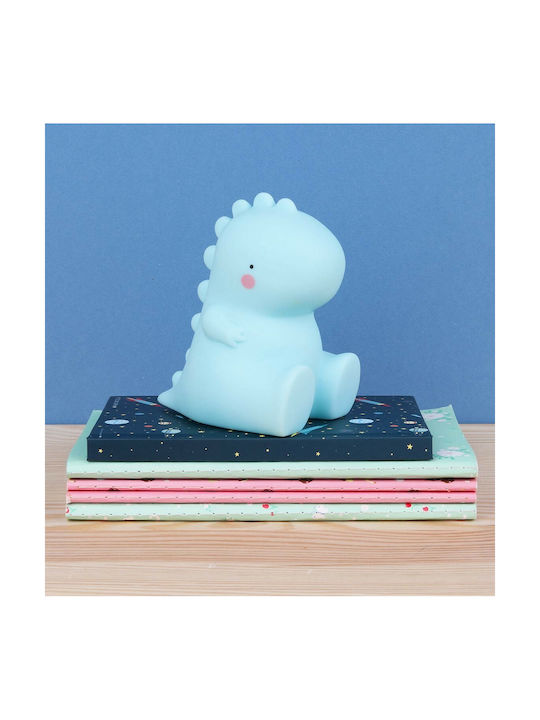 A Little Lovely Company Led Kids Decorative Lamp Little T Rex Din Blue 12.5x12.5x8.7εκ.