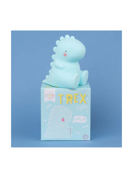 A Little Lovely Company Led Kids Decorative Lamp Little T Rex Din Blue 12.5x12.5x8.7εκ.