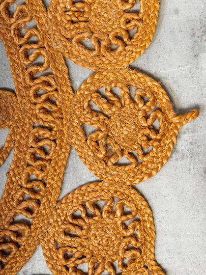 Klonaras Piemonte Handmade Rug Round Summer from Jute Rust