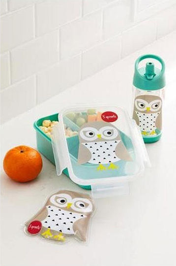 3 Sprouts Bento Box Пластмасов контейнер за храна Зелен 21.6 x 14 x 6.4бр