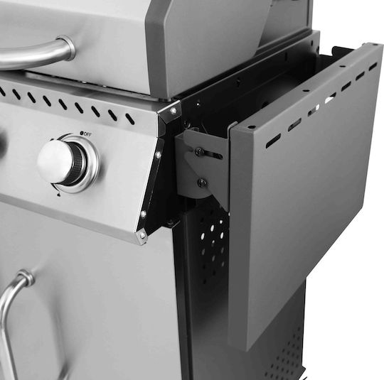 Thermogatz Elite GS Gas Grill with Cast Iron Grate 60x42cm with 3 Burners 9kW and Side Burner 2.5kW