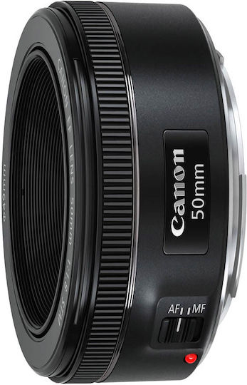 Canon Full Frame Camera Lens EF 50mm f/1.8 STM Fixed for Canon EF Mount Black