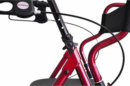 Wimed Rolly-2 Foldable Wheeled Aluminum Walker Red
