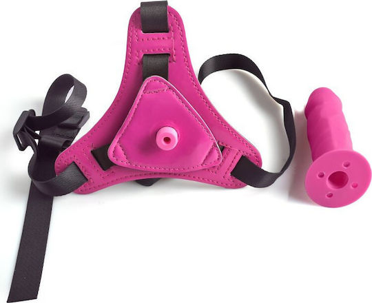 Toyz4lovers Real Safe Hot Stuff Gurtzeug mit Dildo in Rosa Farbe