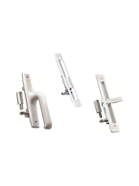 Domus Espag Window Handle on Plate DSL White 7910L