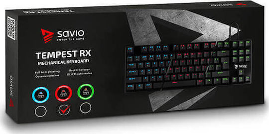 Savio Tempest RX Gaming Mechanical Keyboard Tenkeyless with Outemu Red switches and Illuminated keys (English US)